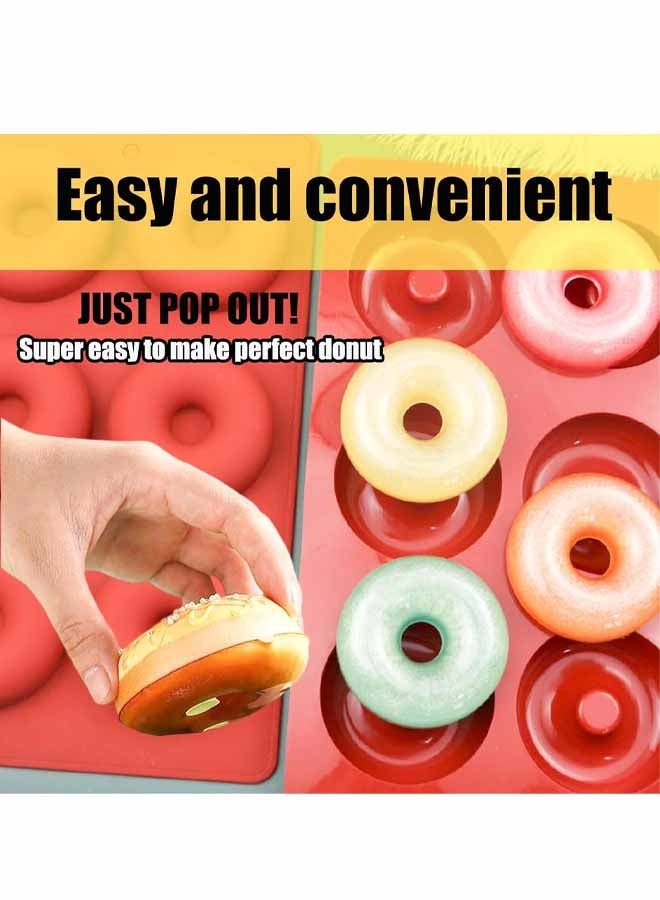 2PCS 6 Cavity Donut Silicone Chocolate Molds Doughnut Pan Baking Mold For Chocolate Candy - Image 3
